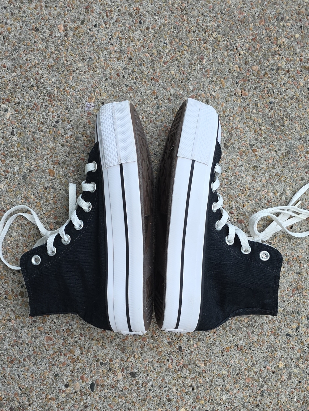 Converse Chuck Taylor All Star Black Canvas Lift Platform High Tops Size 6 - Picture 6 of 10